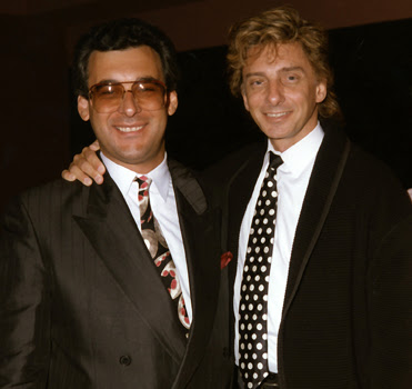 Lee Shapiro of the Hit Men with Barry Manilow when they co-produced "Barry Manilow Presents Copacabana" exclusively for Caesars in Atlantic City from 1990-91.
